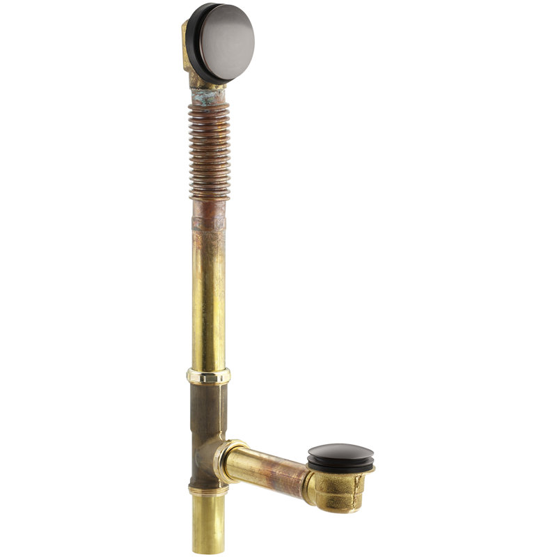 K7259CP,BN,SN Kohler Clearflobrass Toe Tap 1.5" Leg Tub Drain With